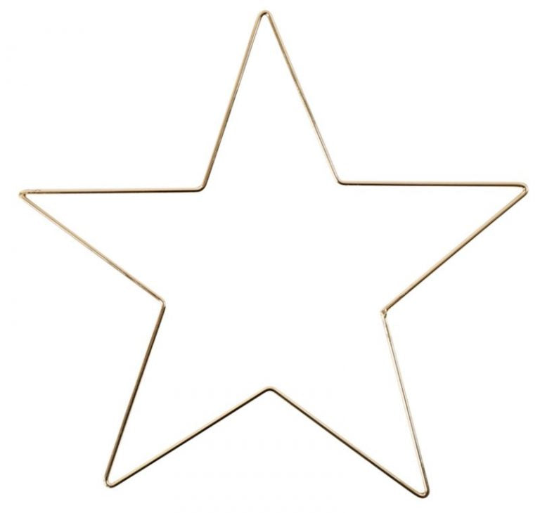 Metalen ster krans ornament