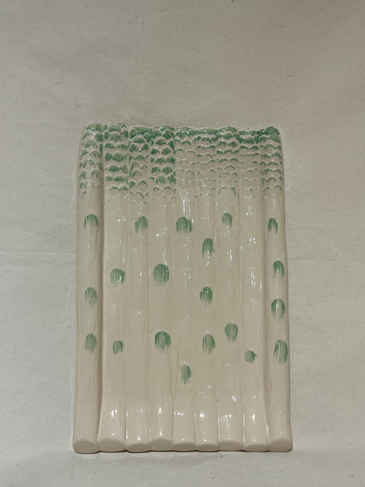Asperge schaal vintage Barbotine