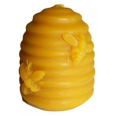 Bijenwas kaars, bijenkorfje small.