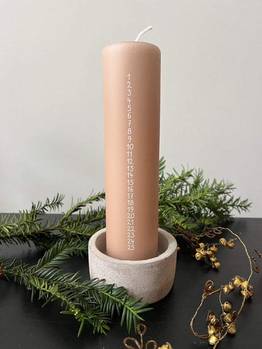 Advent stompkaars large (Ø 5 x 20 cm)