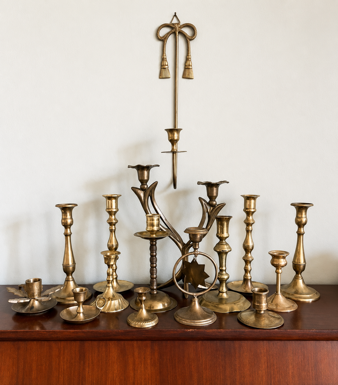 Antique copper bronze silver silver-plated collection