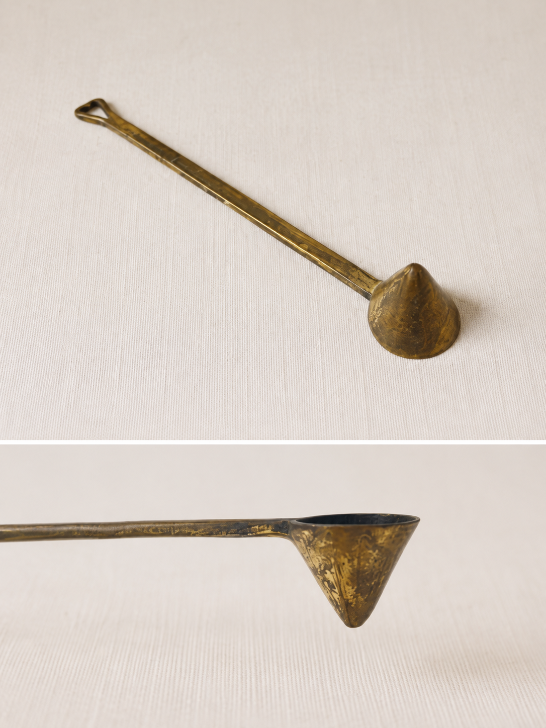 Vintage messing kaarsendover