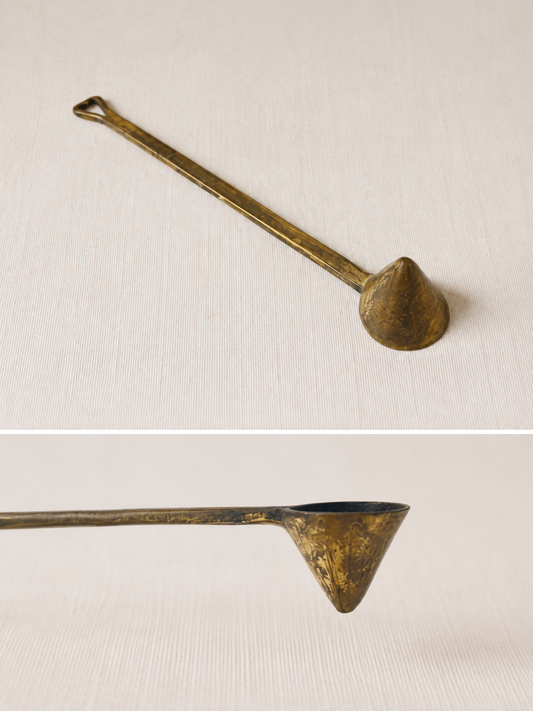 Vintage messing kaarsendover
