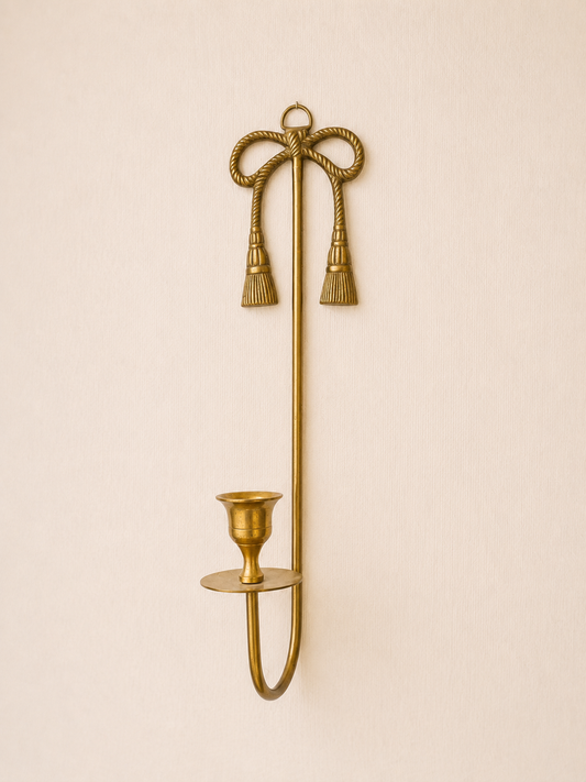 Vintage wandkandelaar met strik (sold)