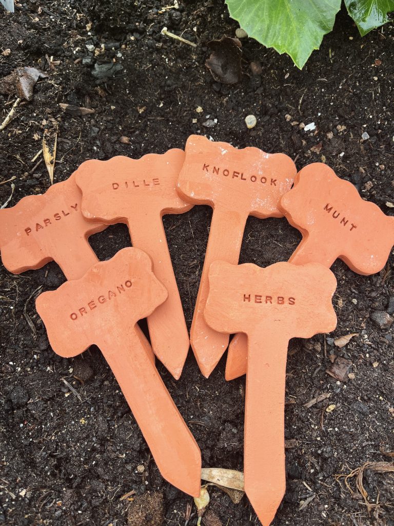Terracotta plantenlabels