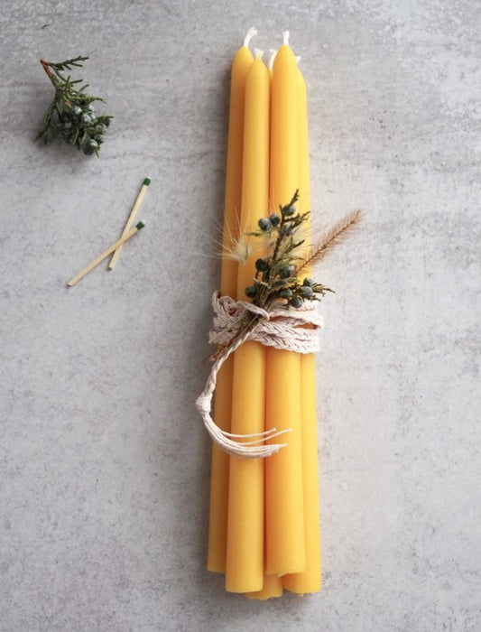 Dinerkaars bijenwas, 30 cm Ø  2.2. Set van twee