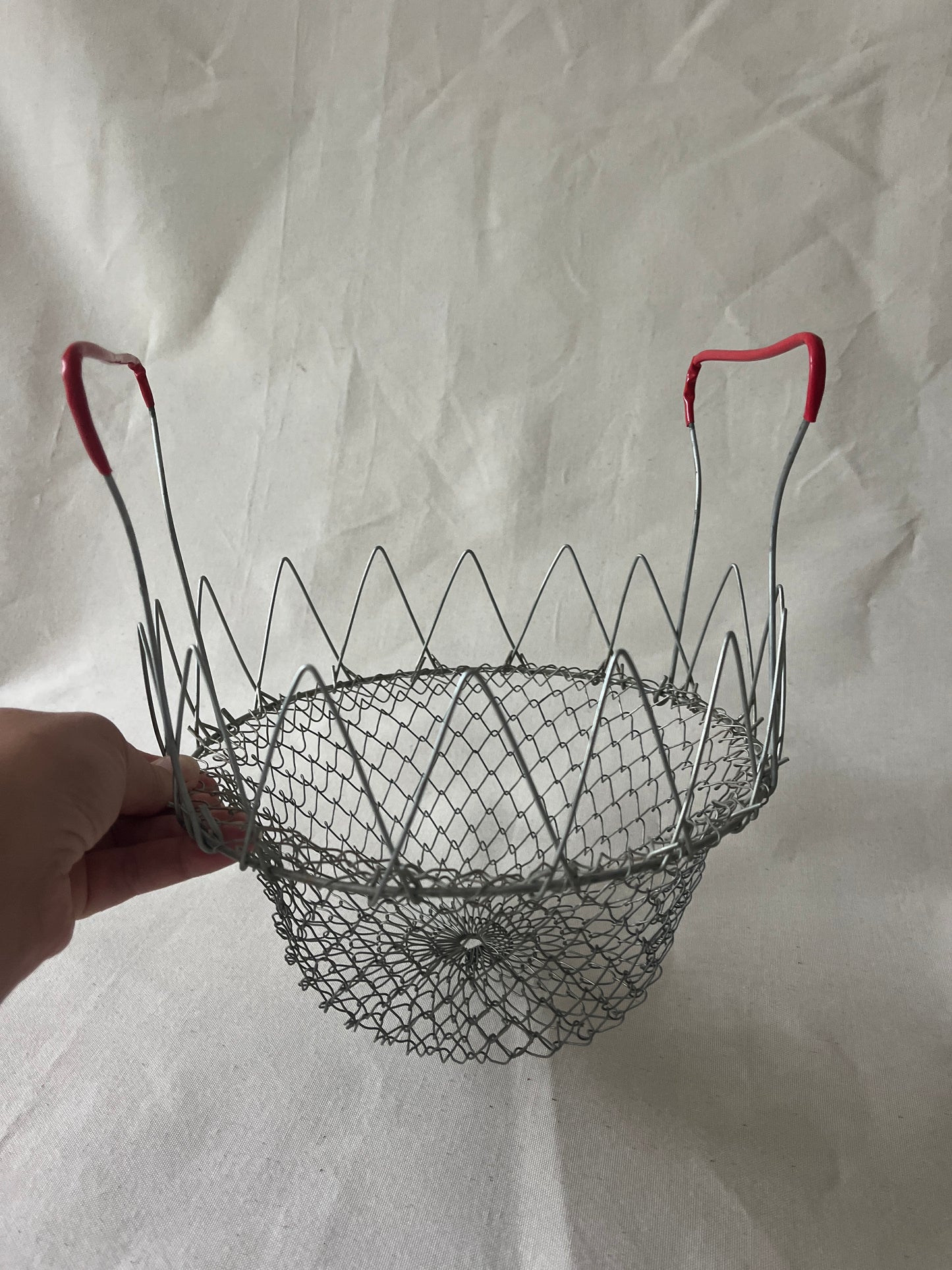 Vintage draadstalen eiermand