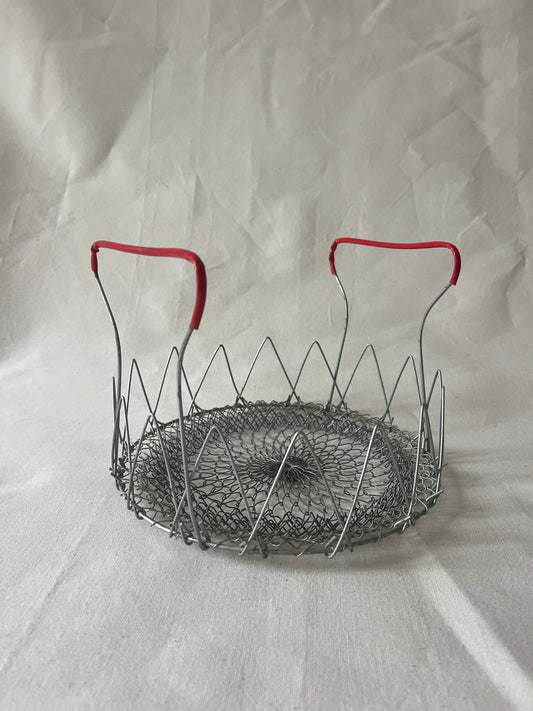 Vintage draadstalen eiermand