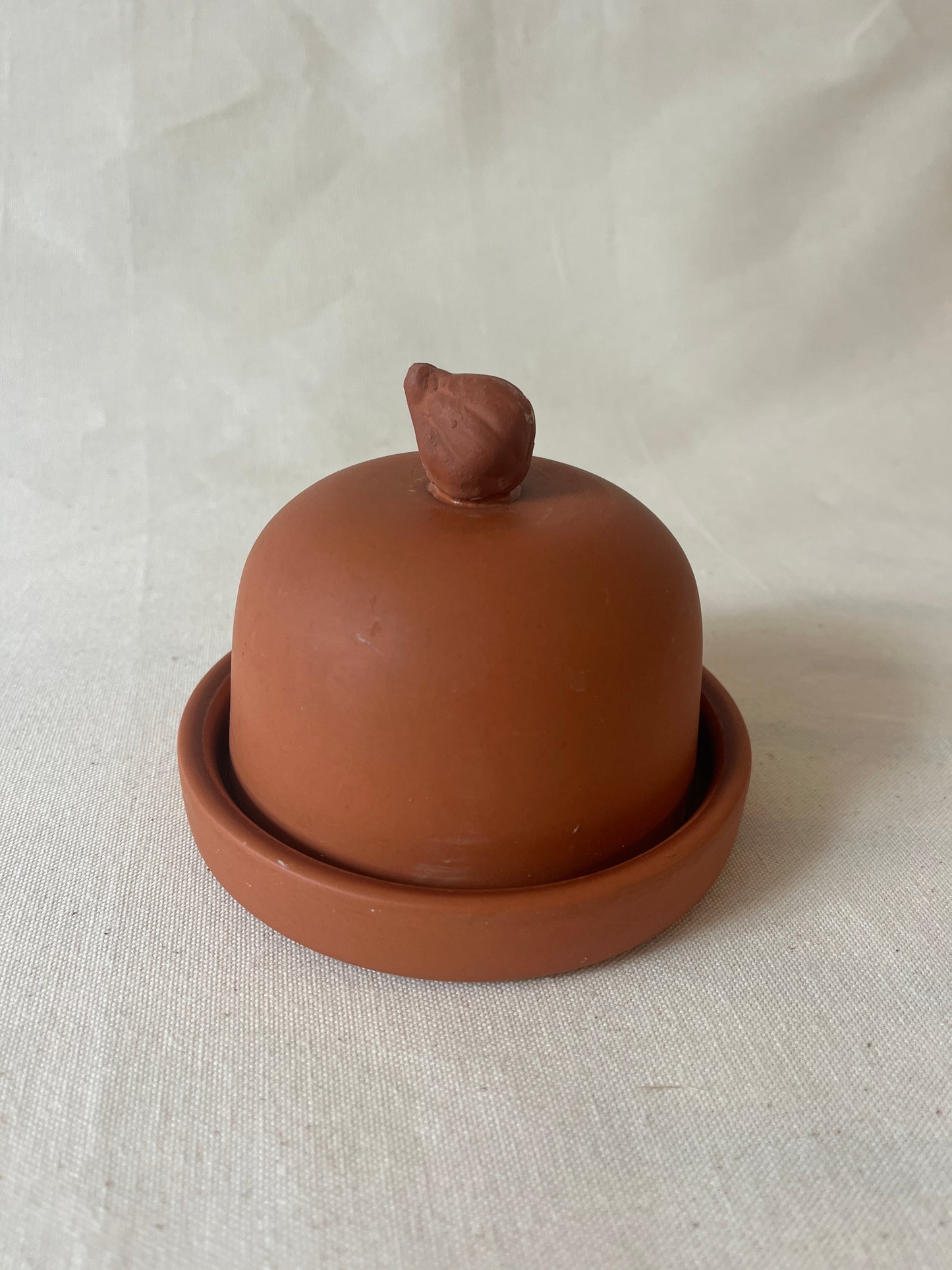 Terracotta knoflook pot