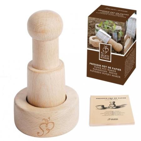 Papieren kweekpotjes maker van hout