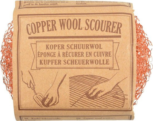 Schuurwol, koper, set twee stuks