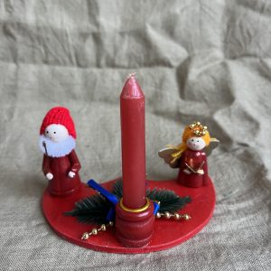 vintage kerst setje met kaars