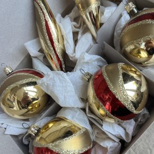 vintage kerstballen set