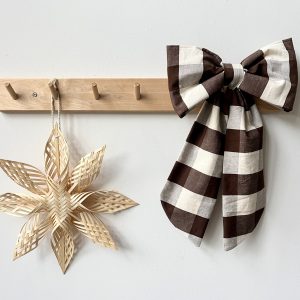 gingham festive bow, kerststrik