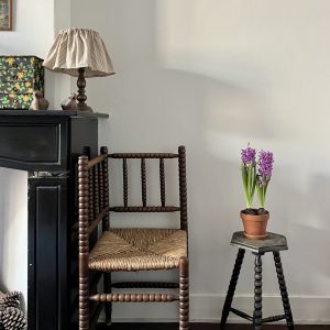 antieke bobbin hoekstoel